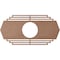 Ekena Millwork Chrysler Wood Fretwork Pierced Ceiling Medallion, Wood (Paint Grade), 34"W x 17"H x 9"ID x 3/8"T CMWP34X17X0375CSMF - alternate 2
